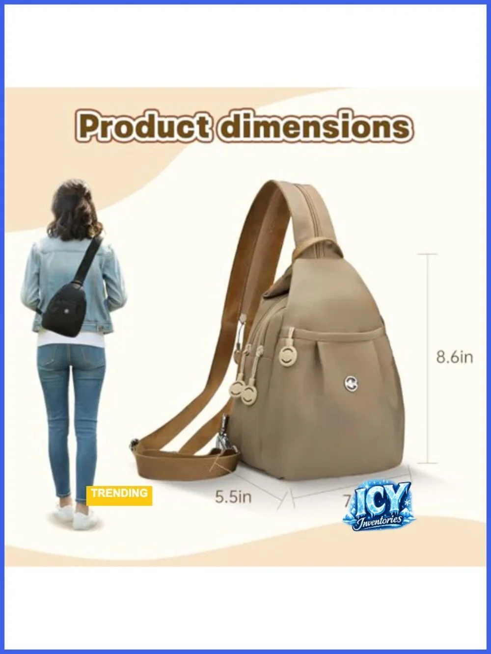 Convertible Mini Backpack Shoulder Bag Waterproof Oxford Anti-Theft